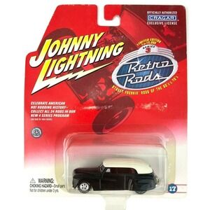 Johnny Lightning Retro Rods 1941 41 Chrysler Phaeton Car Black Diecast 1/64